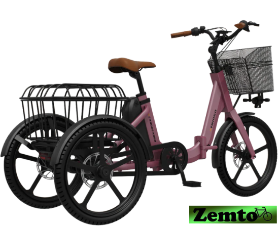 NEU: Elektro Dreirad Mini Zemto Triogo Lux, 20 Zoll Wein-rot matt